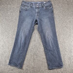 Hiltl Jeans Dude-2Z Men's 38x32 Straight Leg Stretch Dark Wash Denim‎